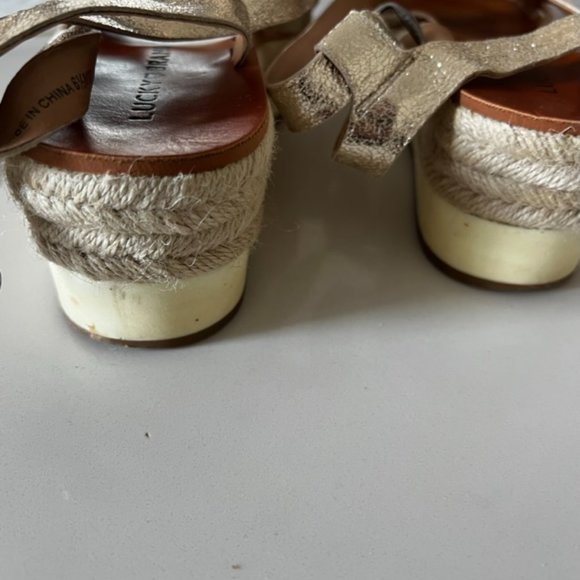 Lucky Brand Gold Strappy Sandals - Picture 4 of 6